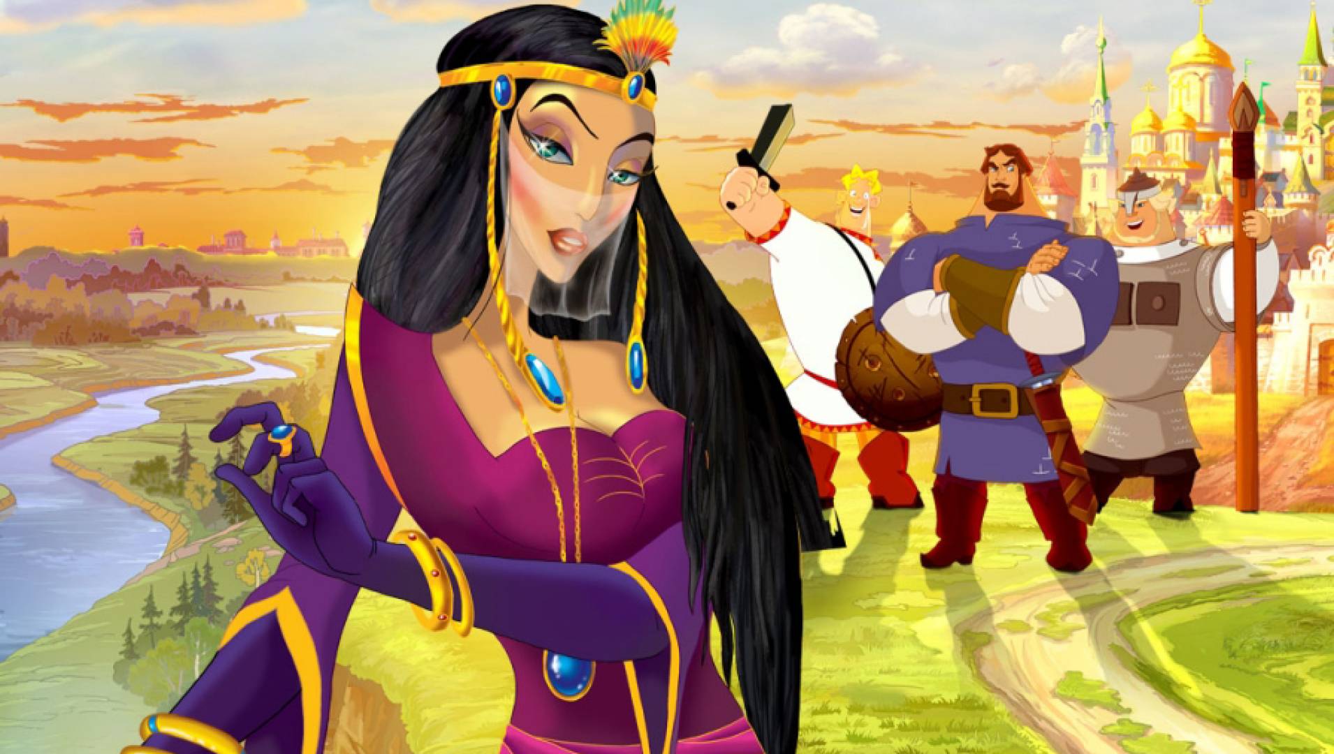 Три богатыря и Шамаханская царица мультфильм